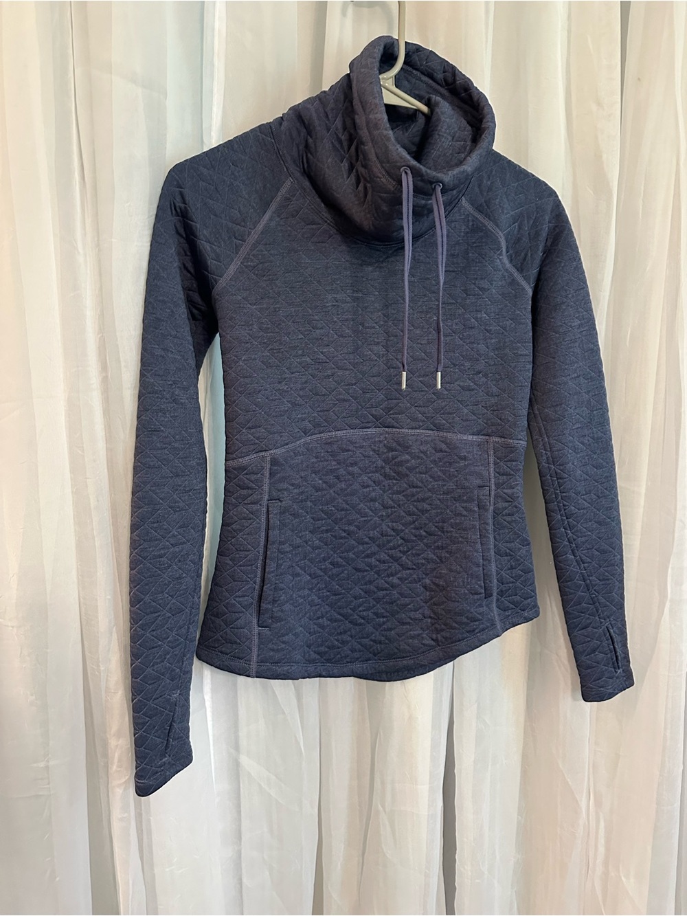 Marmot Quilted Jacket - Navy Blue slouch neck